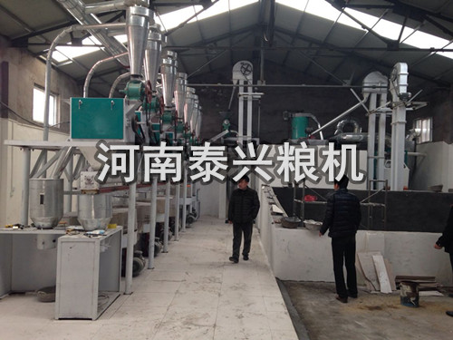 鄭州地區(qū)10噸級石磨面粉機安裝案例