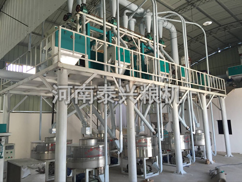 新鄉(xiāng)封丘7組石磨面粉機組安裝案例